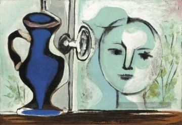  été - Tete devant la fenetre 1937 cubiste Pablo Picasso
